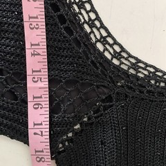 Gorgeous Vintage CACHÉ Black Beaded Crochet Knit Midi Dress XS/S/M