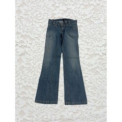 vintage low rise light wash denim jeans