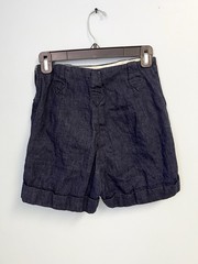 Vintage Painted Desert Brand Dark Indigo Denim Shorts W25 Side Zip USA Western