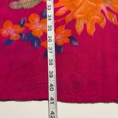 Elok Traditional Batik Indonesia Kaftan Dress Pink Floral Viscose Rayon One Size