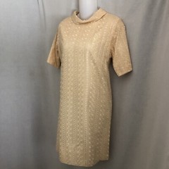 Vintage 60s Embroidered Dress Shift Sheath Size Small Philippines Custom Made