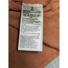 Boho-chic Old Navy terracotta brown cotton eyelet blouse featuring puff sleeves