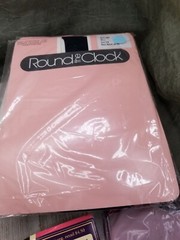 Lot 9 Vintage Round The Clock Encore Silkies Sheer Pantyhose Queen Size 3X 4X