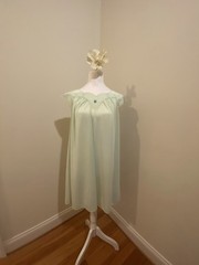 1960s/70s Vintage Aqua Shadowline Two Piece Nightgown And Peignoir Set