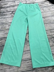 60s 70s Unisex Disco Hippie Wide Leg Bell Bottom Relaxed Fit Pants Bright Green