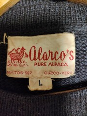 Alpaca Vintage Alarco’s PURE Alpaca Hair Large Pullover Sweater Cuzco Peru