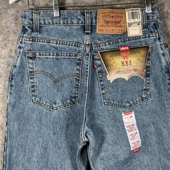 Vintage NOS Womens Levis 551 Jeans Size 28×31 90s USA Relaxed Fit Tapered 10 M