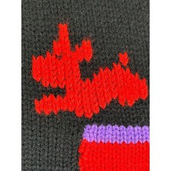 Vintage Baar & Beards Rainbow Striped Scottie Dog Heart Knit Sweater Vest Large