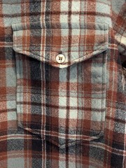 VTG 70s Pendleton Board Shirt Womens Flannel Brown Plaid LS Button Up 16 Read!