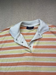 1960s Women’s Striped Sleeveless Knit Polo