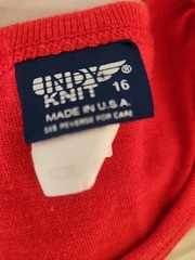 vintage indy knit red 80’s size 16 youth ? 80’s women’s 1980’s