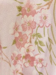 Vintage Pink Floral Maxi Dress w Flutter Sleeves & Acetate Lined Skirt Size 10