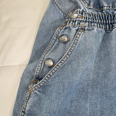 Vintage Gitano Denim Blue Jean Bib Shortalls 80s Womens Size M Hipster Festival
