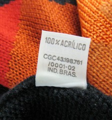 VTG 1970s 80s RUBAN BLEU ACRYLIC KNIT SWEATER MADE IN BRAZIL MOD PATTERN