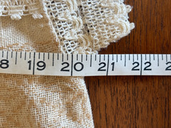 Vintage 1970s Mexican Huipil Embroidered Natural Linen Burlap Dress M
