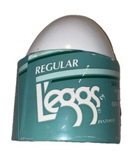 L’Eggs Pantyhose In Egg Regular Sheer Toe Nylons Off Black Size B Vintage
