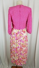 Vintage 70s Jane Schaffhausen Belle France Provençal Polka Dots Dress Womens 8