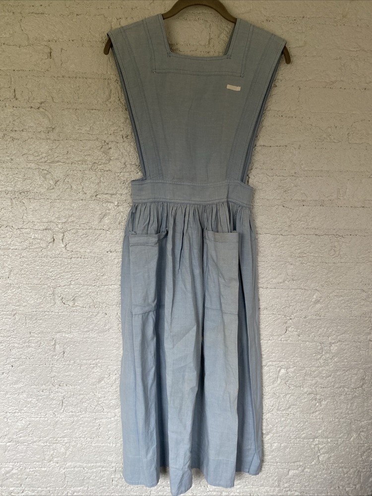Vitg Authentic WWII Red Cross Nurse Volunteer Sleeveless Cotton Smock Dress XS