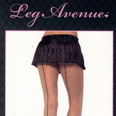 SEXY RETRO CLASSIC SHEER CONTRAST BACK SEAM PANTYHOSE 4 COSTUME LEG AVENUE NIB