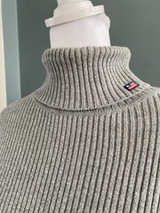 Vintage Polo Jeans Co Ralph Lauren Sweater Women’s Large Gray Ribbed TurtleNeck