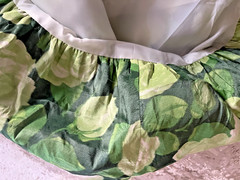 Women’s RARE Vtg 1960’s SARA FREDERICK’S GREEN FLORAL STRAPLESS Bubble Dress XS