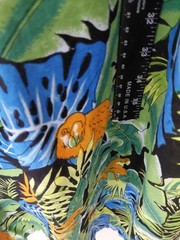 VTG Daffodil Womens Mumu Dress Sz M Parrots Tropical Lounge Wear Cotton Pockets