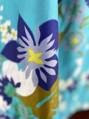 VTG 60s Mod Mini Dress Hawaiian Liberty House Sleeveless Ric Rac Petite XS FLAWS