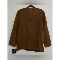 Vintage USA New Size 10 Oversized Brown Long Sleeve Single Button Blazer Jacket