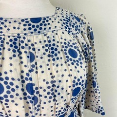 vintage silk 70s polka dot babydoll dress | empire waist kimono sleeve