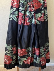 Vintage Adolfo black red and green full Maxi ball skirt