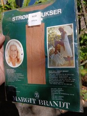 Vintage 70’s Seamless Stretch Nylon Pantyhose M-L Denmark Model Margit Brandt
