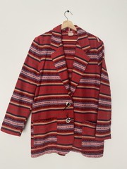 Vintage 90s Southwestern Ivy Wear Striped Blazer Sport Coat Size Medium
