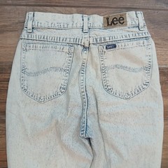 Vintage Lee Jeans Womens 7 MED Acid Wash High Rise Tapered Leg Made in USA 80s
