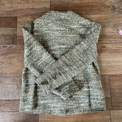 60s 70s VTG Ricano Knits Green Tweed Confetti Jacket Orange Trim Size S/M #2D8