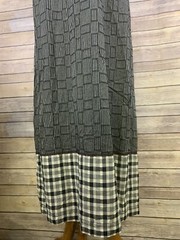 Faith By Celia Forrester Small Dress Plaid Stripe Embroidered Sleeveless Vintage