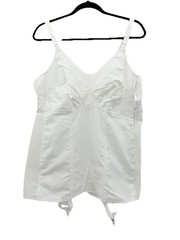 Adonna Sz 44 White CORSELETTE 4 Garters Open Bottom Girdle Lingerie NWOT Rare