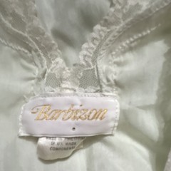 Barbizon Vintage White Light mint green Medium Marsha night gown