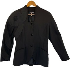Jacques Molko Paris Jacket Womens 12 Black Vintage Avant Garde 1980s Blazer