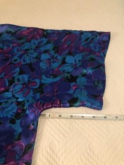 Vintage Jo Intimates Floral Womens Size Large Tunic PJ Top Shirt 100% Polyester