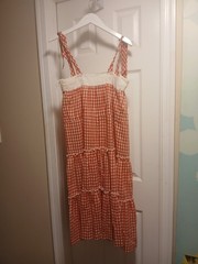 Vintage TRIVIA BY Charm OF hollywood Dress 70ts Cotton Red And White Dress Sz.M