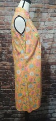 VTG JEANIE BY BLUE BELL INC. 1960-70s MOD ORANGE ROMPER JUMPER FLORAL sz11/12