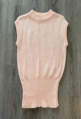 Vintage Liz Claiborne Peach Knit Sweater Dress/Top, Size L Cottage Core Coquette