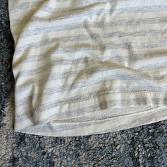Made in U.S.A. UNLV TENNiS HEATHER ASH CREAM SLUBBY STRiPED SiNGLE STiTCH BELTON