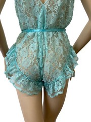 Vintage Victoria’s Secret CROWN Label 80s Lace Lingerie Bodysuit Teddy S-M USA