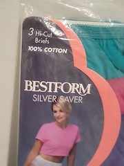 NOS Vtg 3 Pack Best Form Silver Saver Color 100% Cotton Brief Panties Sz 10 46″
