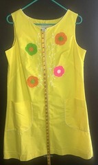 VTG 60s/70s Cotton Dress/Lisa Smock by Lisanne Women’s Size M/L Yellow Floral
