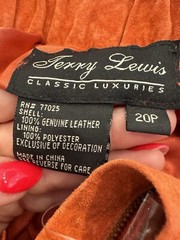 VTG 1990s Terry Lewis 100% Leather Suede Pants Sz. 20p NWT Cooper / Orange NWT !