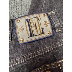 Escada Margaretha Ley Vintage Dark Western Horseshoe Embroidery Jeans 26×27