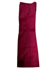 NOS Vtg 70s Sz S Womens CORDUROY Pants Bell Bottoms Red Wine 27 High Waist x 33