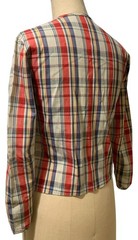 MISTER BLOUSE INC. Vintage 60s Women’s Plaid LS Zip Front Jacket – Sz S